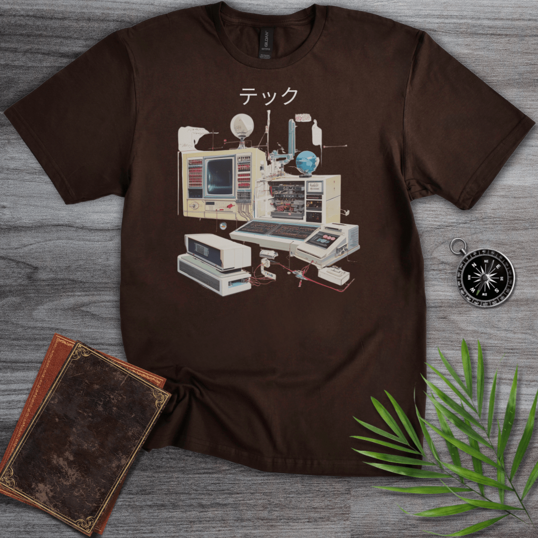 T-Shirt Dark Chocolate / S Japanese Aesthetic Tech Graphic T-Shirt