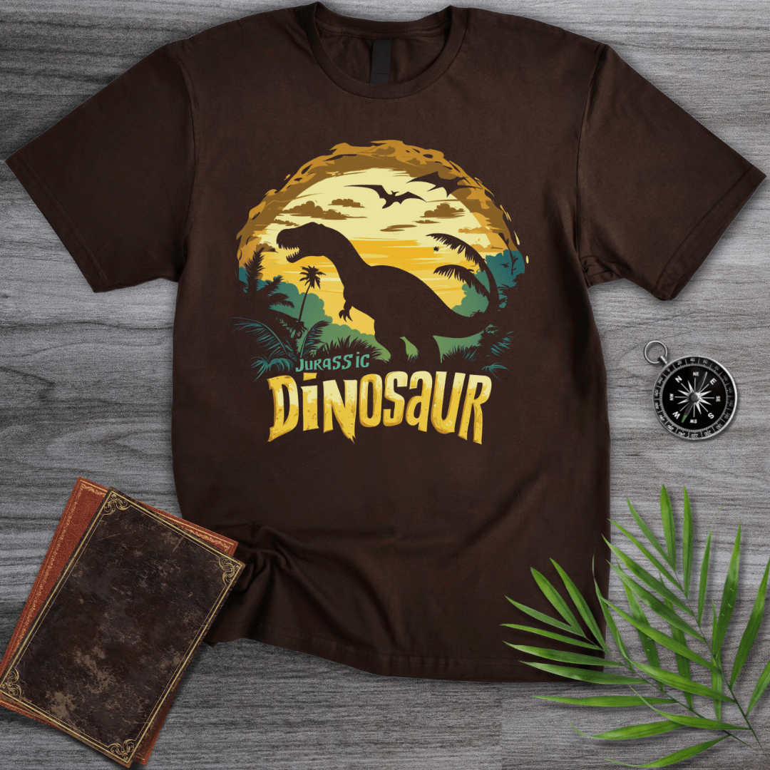 T-Shirt Dark Chocolate / S Jurassic Dinosaur Silhouette T-Shirt