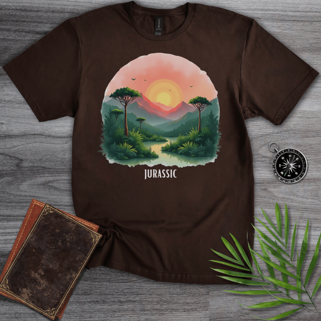 T-Shirt Dark Chocolate / S Jurassic Sunset Environment Graphic T-Shirt