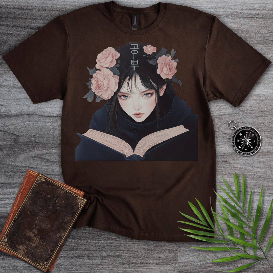 T-Shirt Dark Chocolate / S Korean Study Girl Graphic T-Shirt