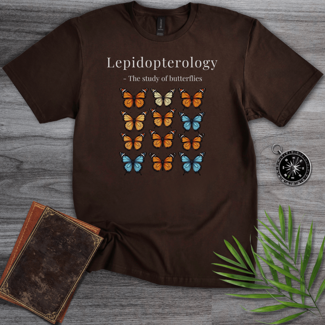 T-Shirt Dark Chocolate / S Lepidopterology: The study of butterflies T-Shirt