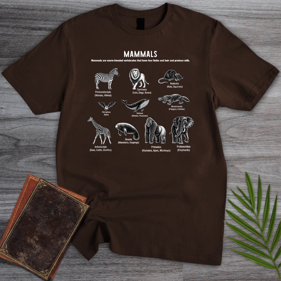 T-Shirt Dark Chocolate / S Mammals Education T-Shirt