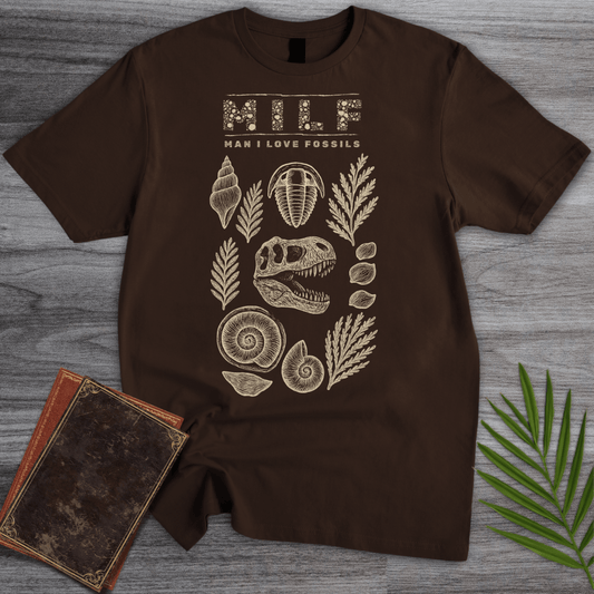 T-Shirt Dark Chocolate / S Man I Love Fossils T-Shirt