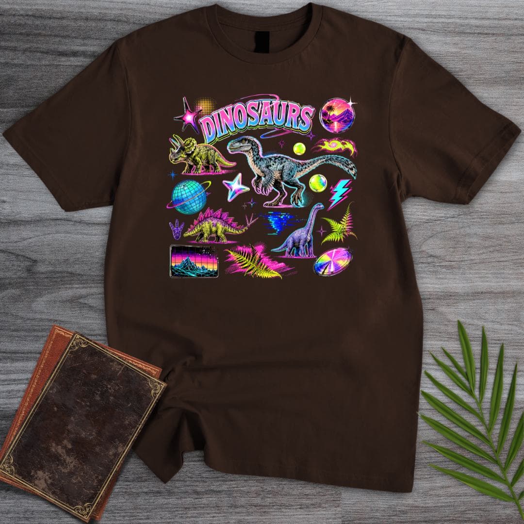 T-Shirt Dark Chocolate / S Maximalist Y2K Dinosaurs T-Shirt