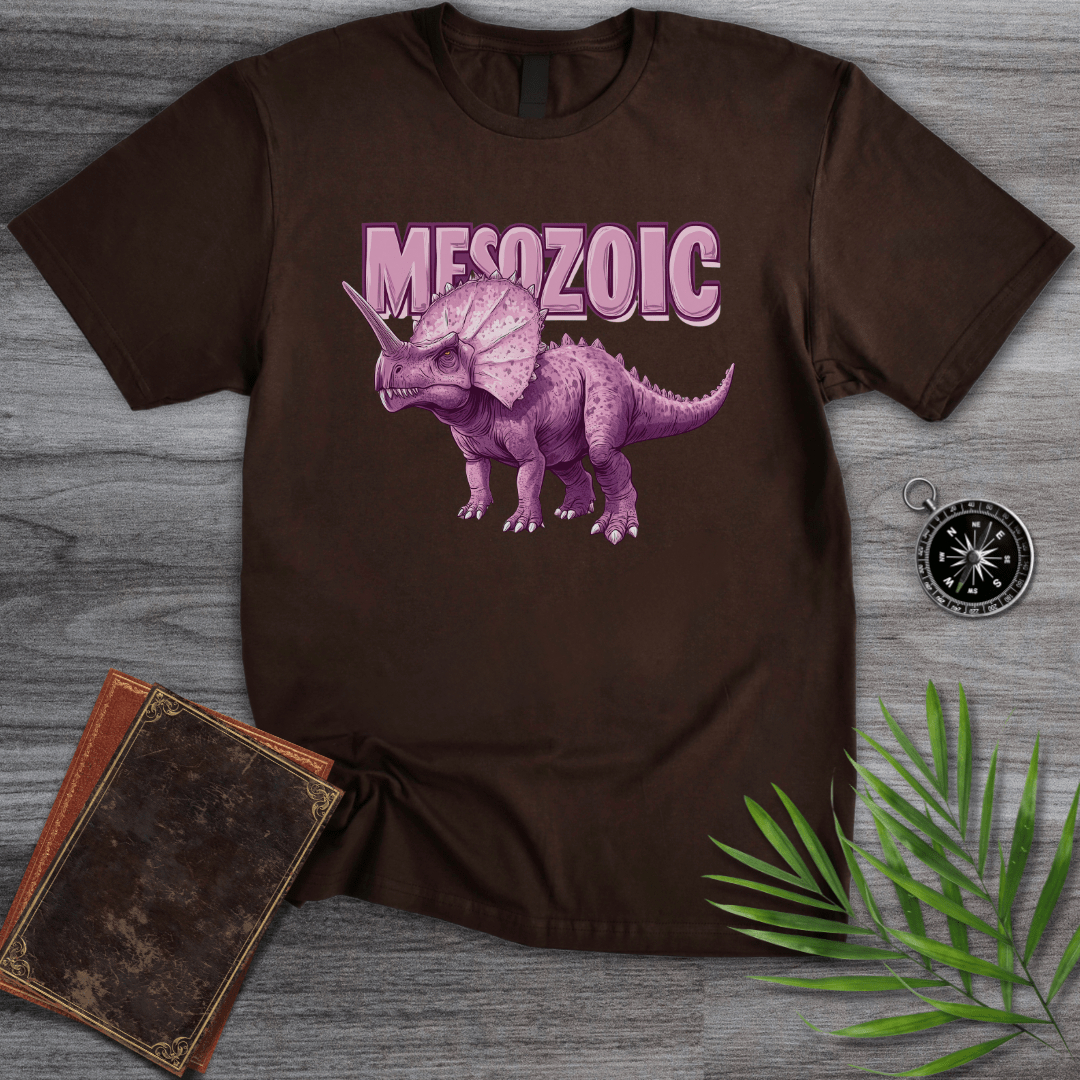 T-Shirt Dark Chocolate / S Mesozoic Triceratops Vintage T-Shirt