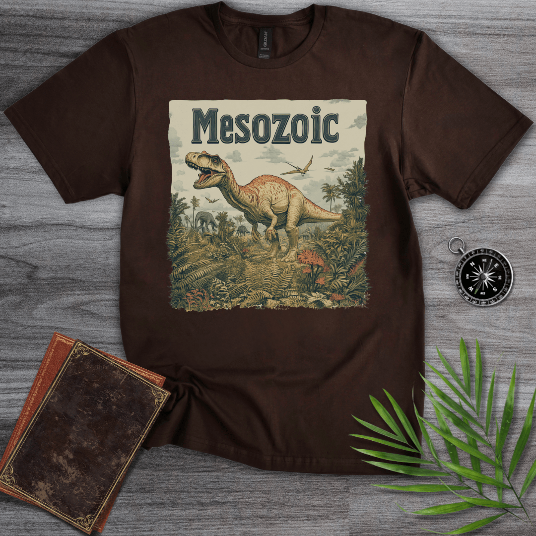 T-Shirt Dark Chocolate / S Mesozoic Tyrannosaur Graphic T-Shirt