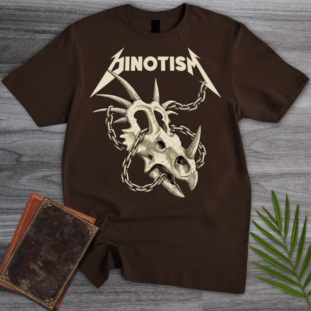 T-Shirt Dark Chocolate / S Metal Styracosaurus Dinotism T-Shirt