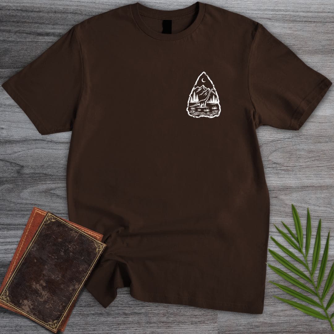 T-Shirt Dark Chocolate / S Minimalist Nature Sauropod Moon T-Shirt