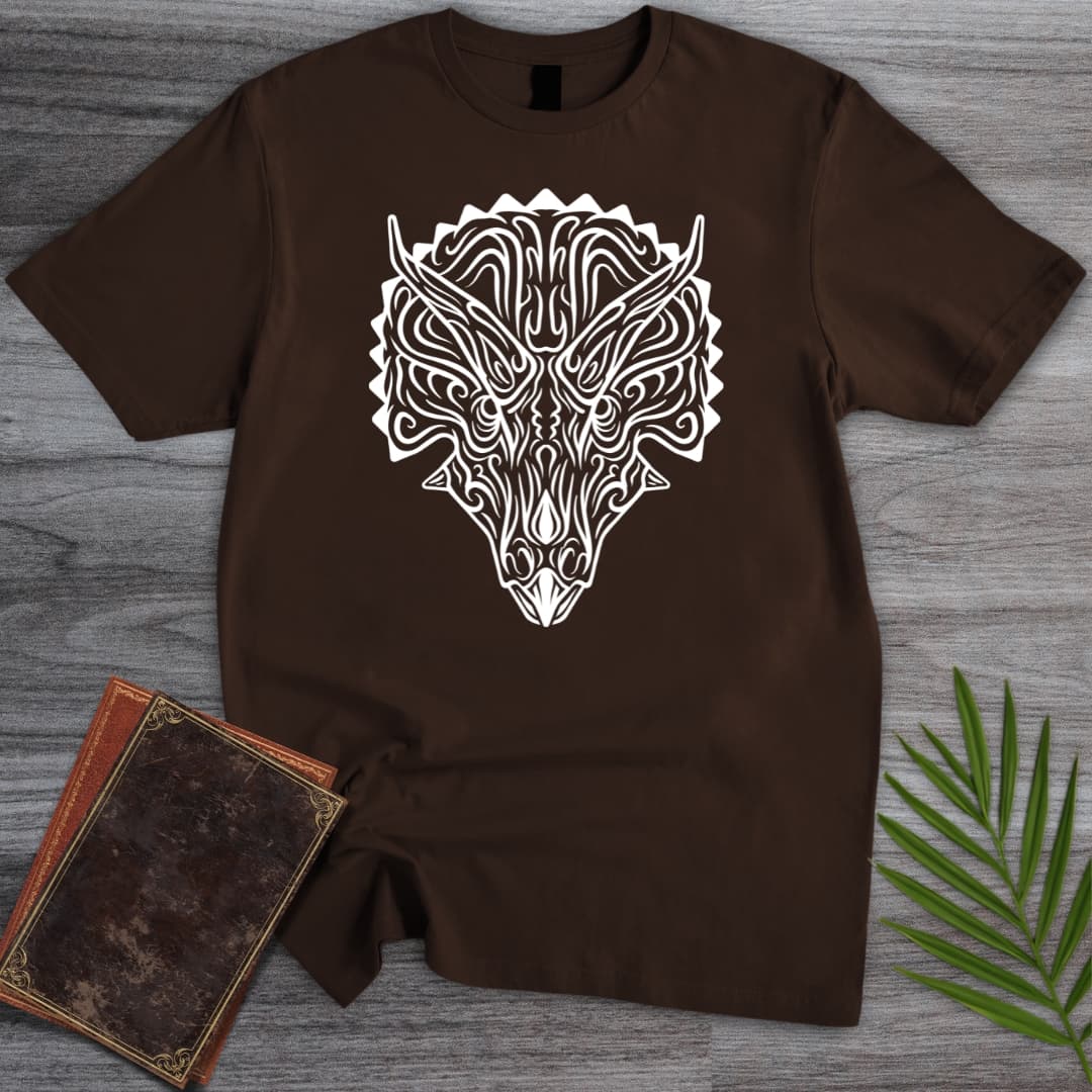 T-Shirt Dark Chocolate / S Minimalist Three-Horned-Face T-Shirt