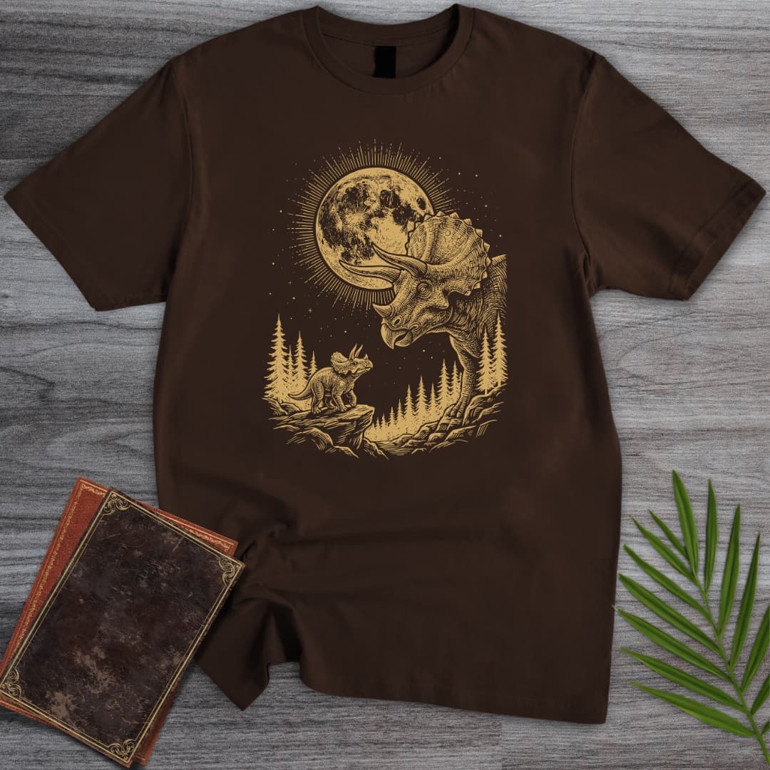 T-Shirt Dark Chocolate / S Moonstruck Triceratops T-Shirt