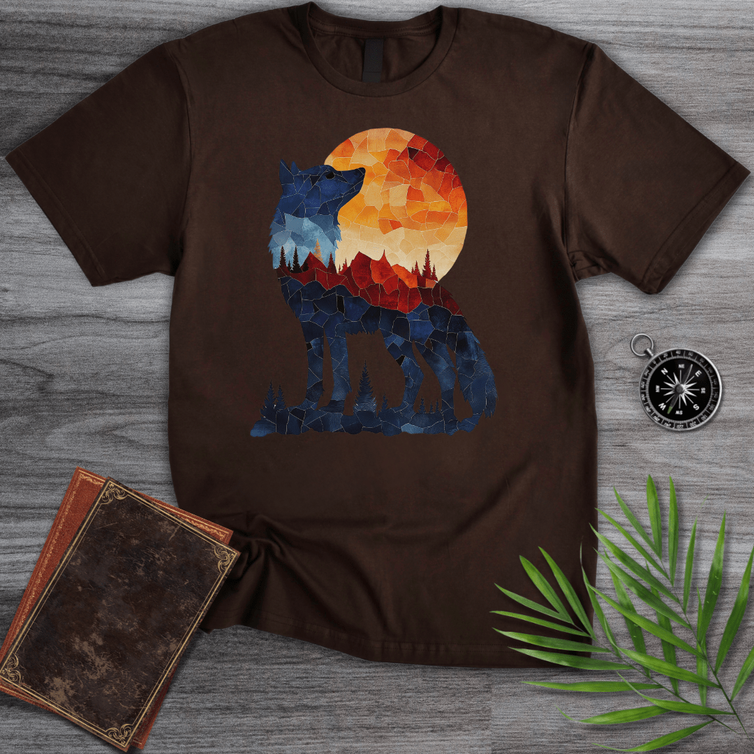 T-Shirt Dark Chocolate / S Mosaic Silhouette Dire Wolf T-Shirt