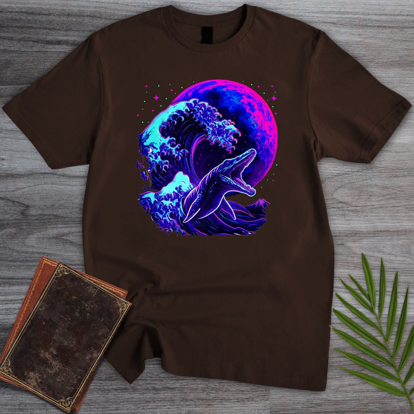 T-Shirt Dark Chocolate / S Mosasaur Cybermoon Wave T-Shirt