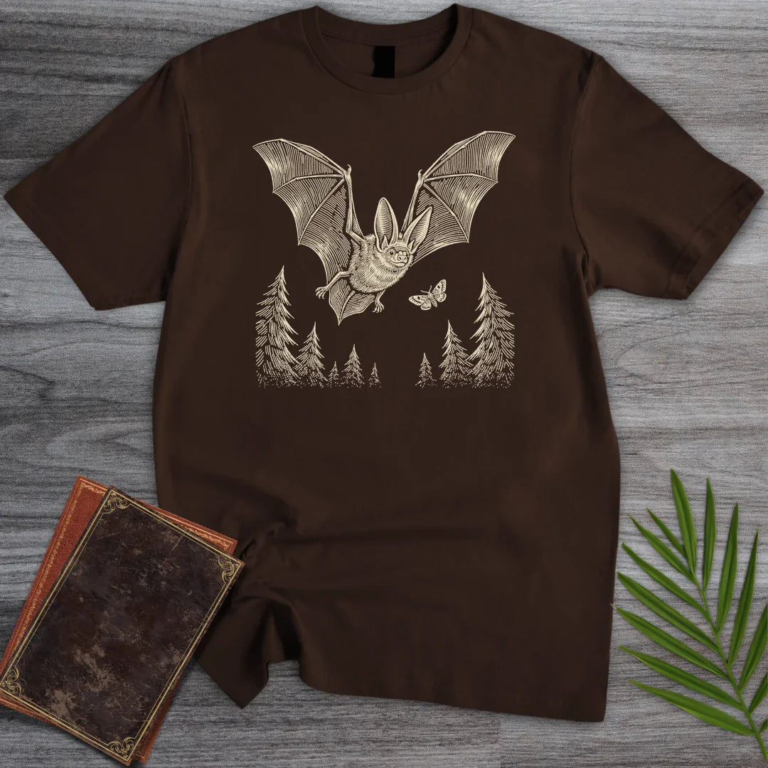 T-Shirt Dark Chocolate / S Moth Hunter Bat T-Shirt