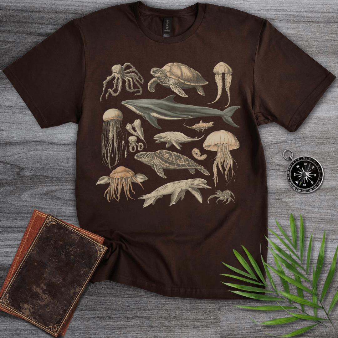 T-Shirt Dark Chocolate / S Natural History Creatures of the Ocean T-Shirt