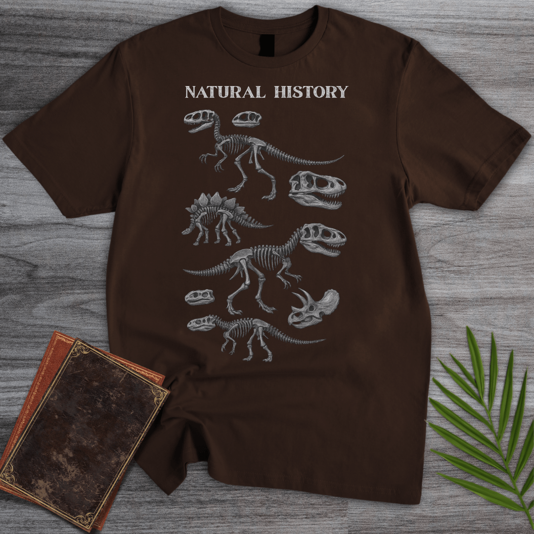 T-Shirt Dark Chocolate / S Natural History: Paleontology Fossils T-Shirt