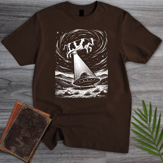 T-Shirt Dark Chocolate / S Natural History UFO Cow T-Shirt