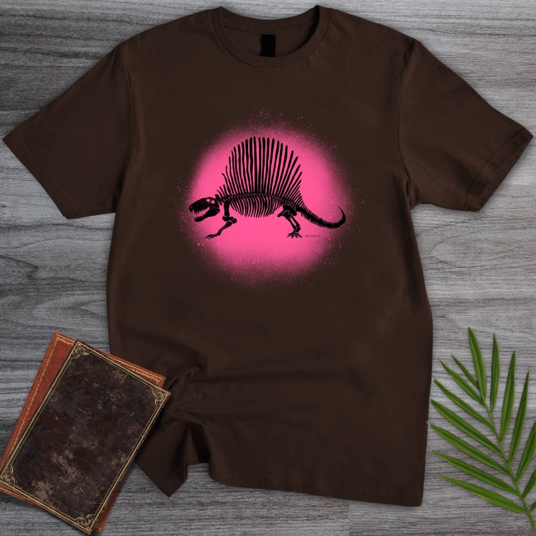 T-Shirt Dark Chocolate / S Neon Sail Dimetrodon T-Shirt (palaeoden_art)