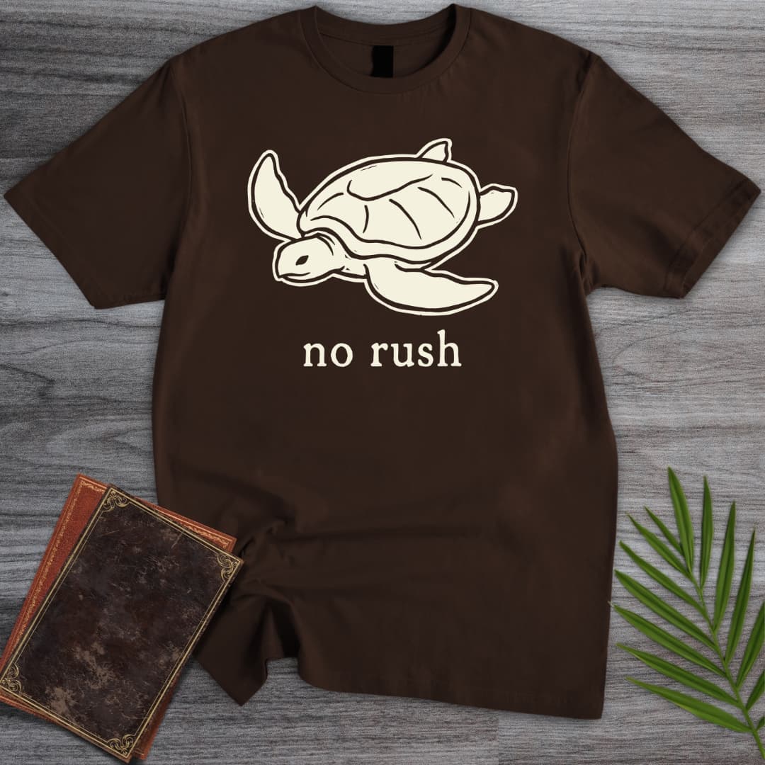 T-Shirt Dark Chocolate / S No Rush Sea Turtle T-Shirt