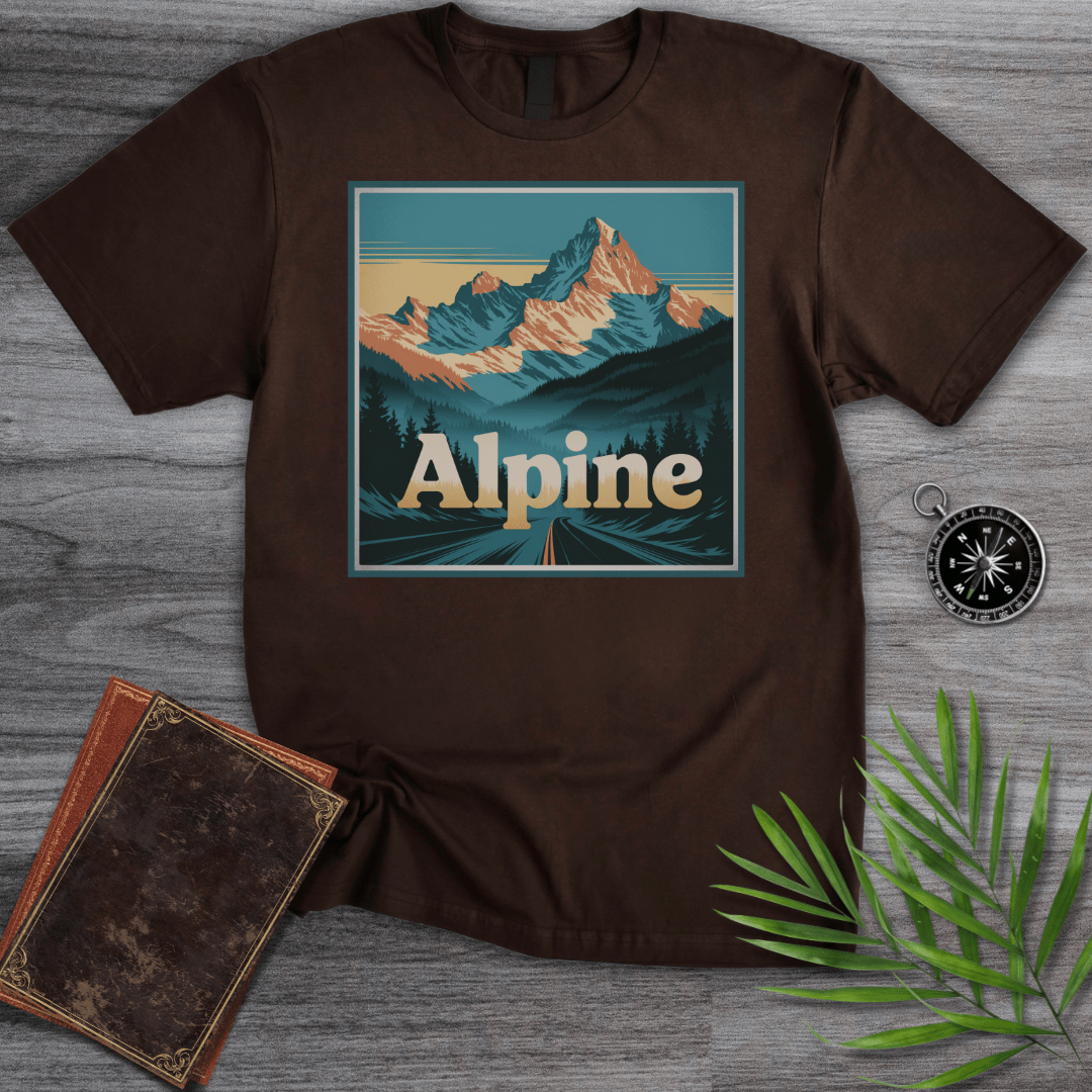 T-Shirt Dark Chocolate / S Nostalgic Alpine Mountains T-Shirt