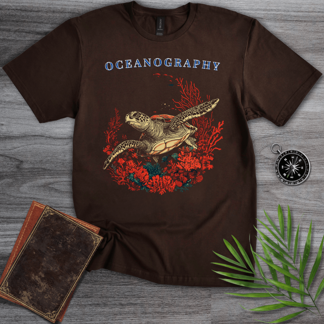 T-Shirt Dark Chocolate / S Oceanography Coral Turtle T-Shirt