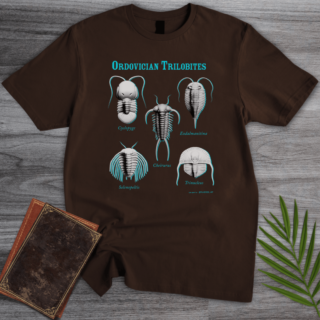 T-Shirt Dark Chocolate / S Ordovician Trilobite Genera T-Shirt (ldn_rdnt_art)