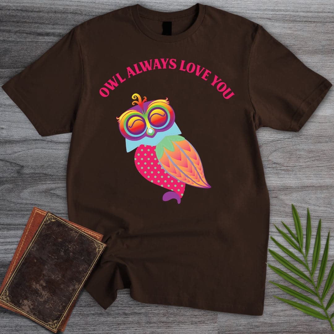T-Shirt Dark Chocolate / S Owl Always Love You T-Shirt (Doobie)