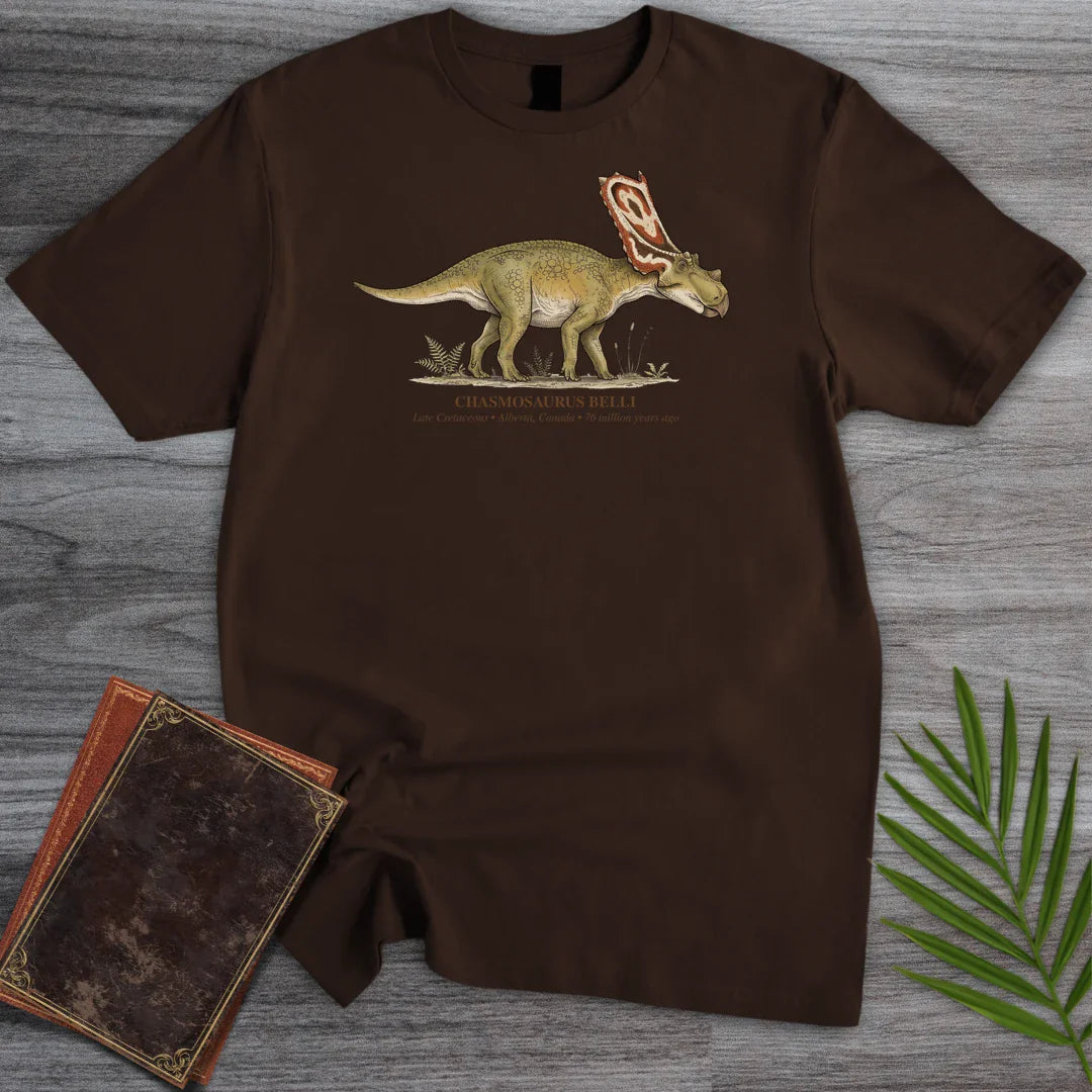 T-Shirt Dark Chocolate / S Painted Frill Chasmosaurus T-Shirt