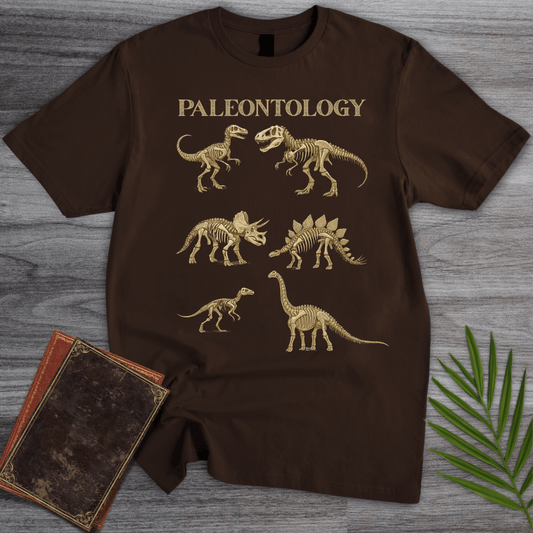 T-Shirt Dark Chocolate / S Paleontology Vintage Fossils T-Shirt