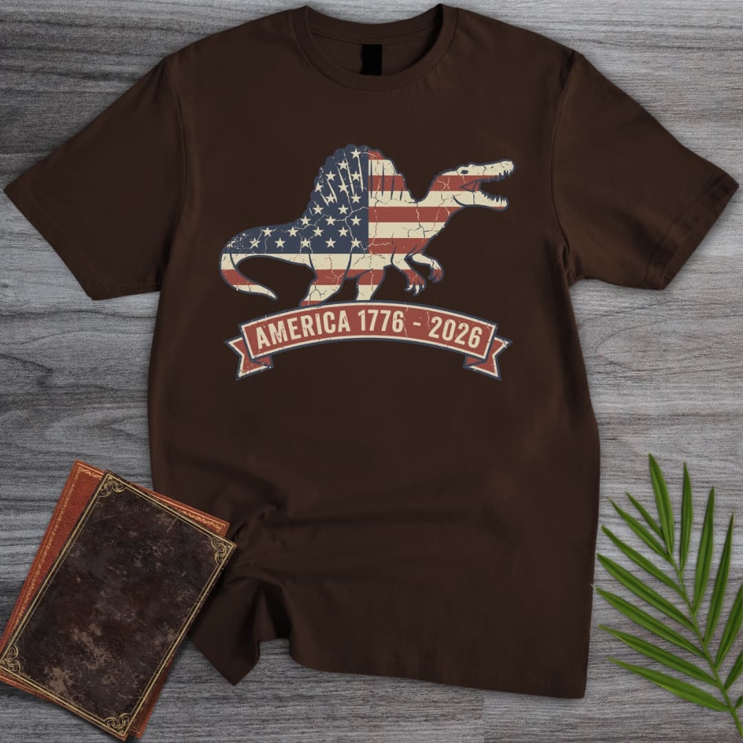 T-Shirt Dark Chocolate / S Patriotic Spinosaurus Americas 250th T-Shirt