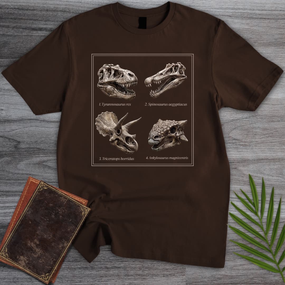 T-Shirt Dark Chocolate / S Prehistoric Darwinian Fossil Chart T-Shirt