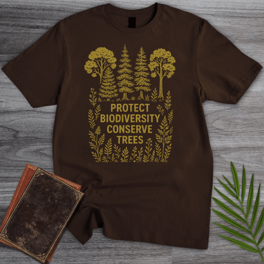 T-Shirt Dark Chocolate / S Protect Biodiversity: Conserve Trees T-Shirt