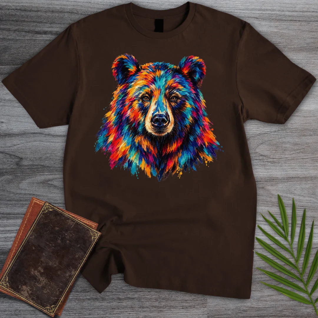 T-Shirt Dark Chocolate / S Rainbow Grizzly Bear T-Shirt