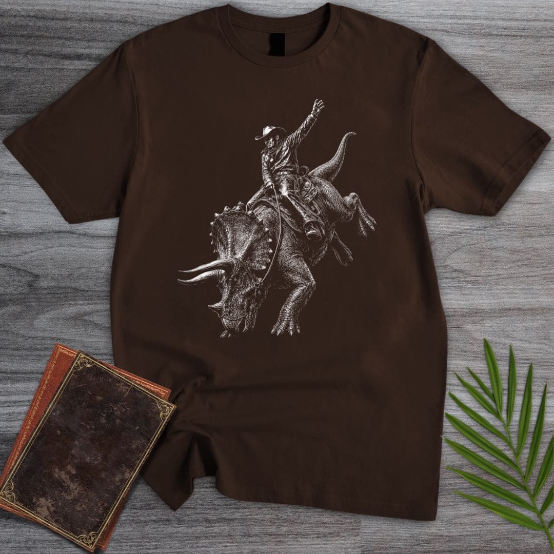 T-Shirt Dark Chocolate / S Ride'em Ceratops Boy! T-Shirt