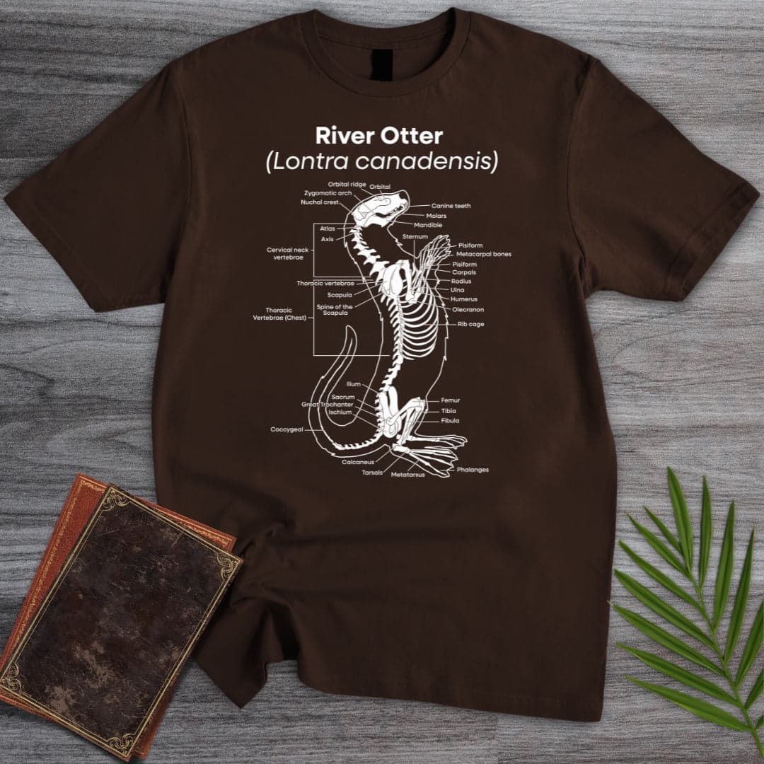 T-Shirt Dark Chocolate / S River Otter Anatomy T-Shirt