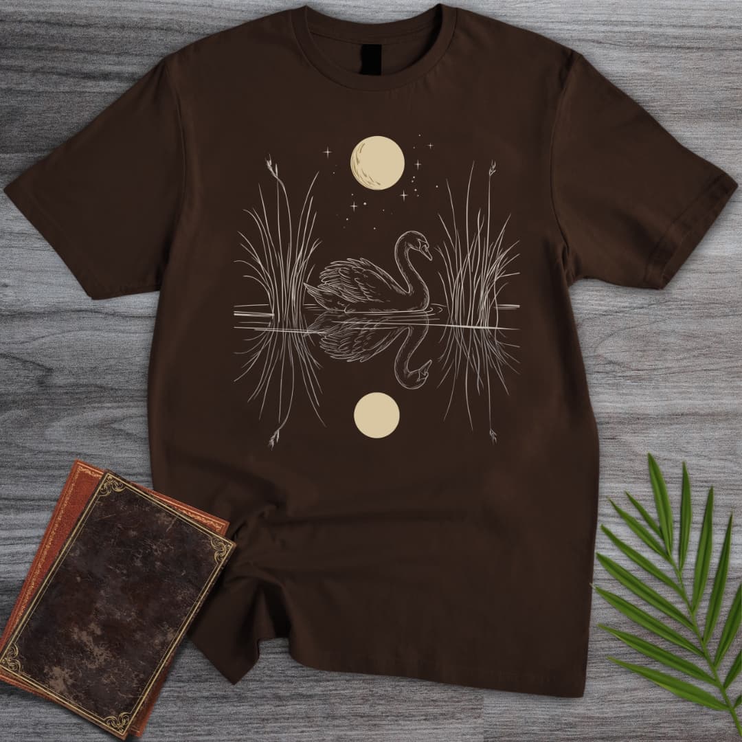 T-Shirt Dark Chocolate / S Silver Glide Swan T-Shirt