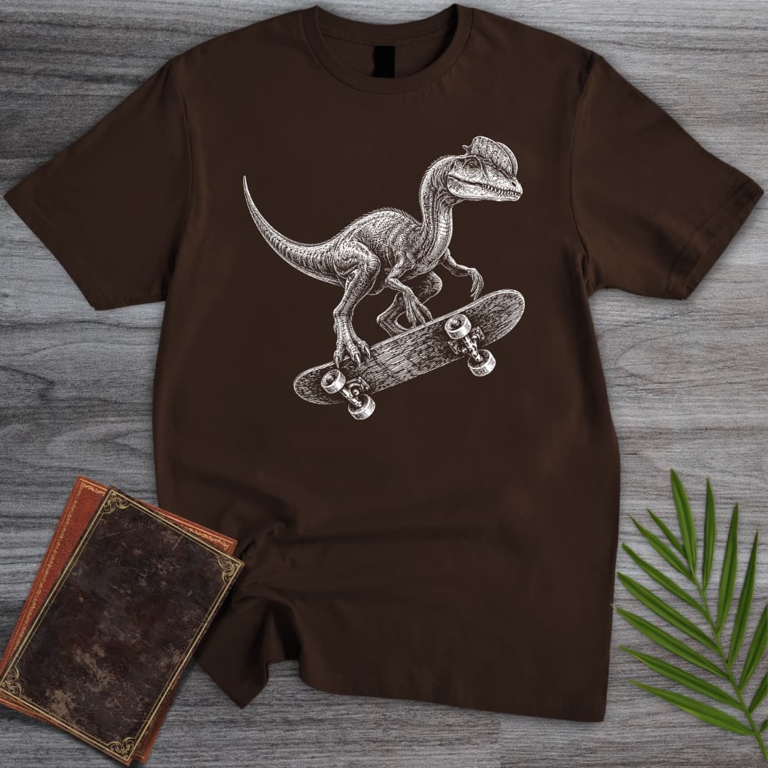 T-Shirt Dark Chocolate / S Skate King Dilophosaurus T-Shirt