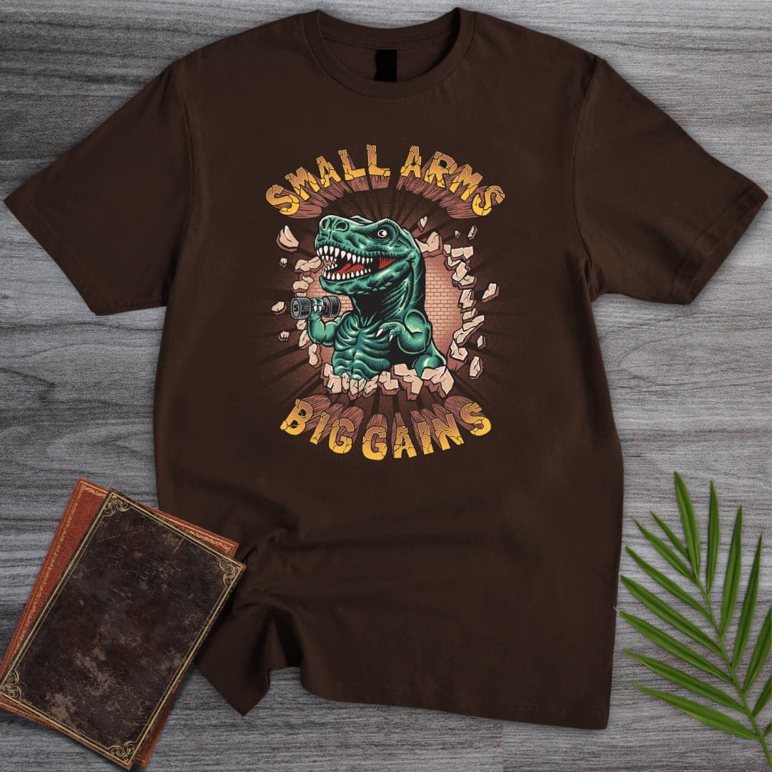 T-Shirt Dark Chocolate / S Small Arms Big Gains T-Shirt (Akbar Sansa)