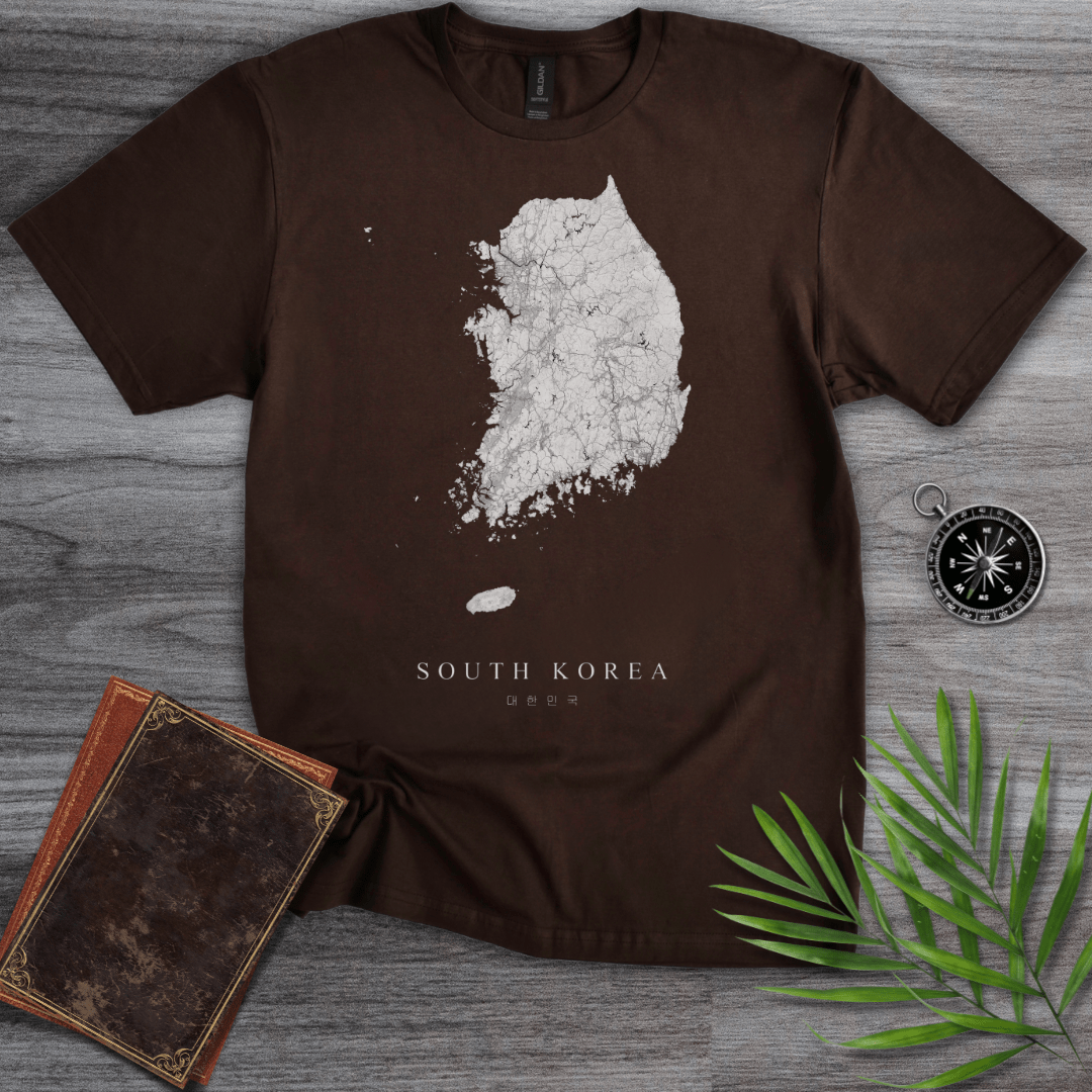 T-Shirt Dark Chocolate / S South Korea Map T-Shirt