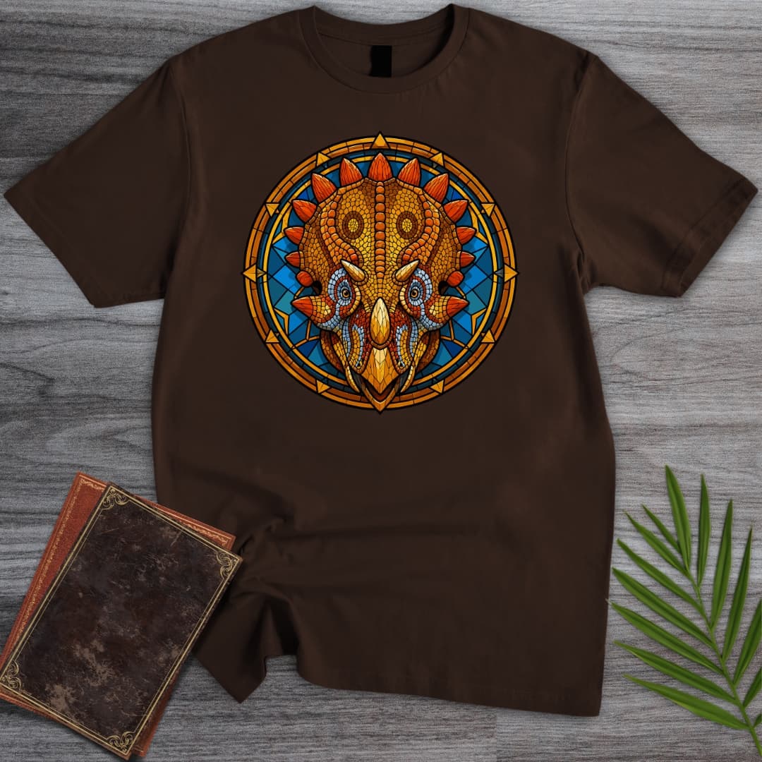 T-Shirt Dark Chocolate / S Stained Glass Regaliceratops T-Shirt