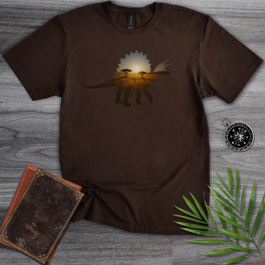 T-Shirt Dark Chocolate / S Stegosaurus Environment Silhouette T-Shirt