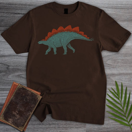 T-Shirt Dark Chocolate / S Stegosaurus Waves T-Shirt