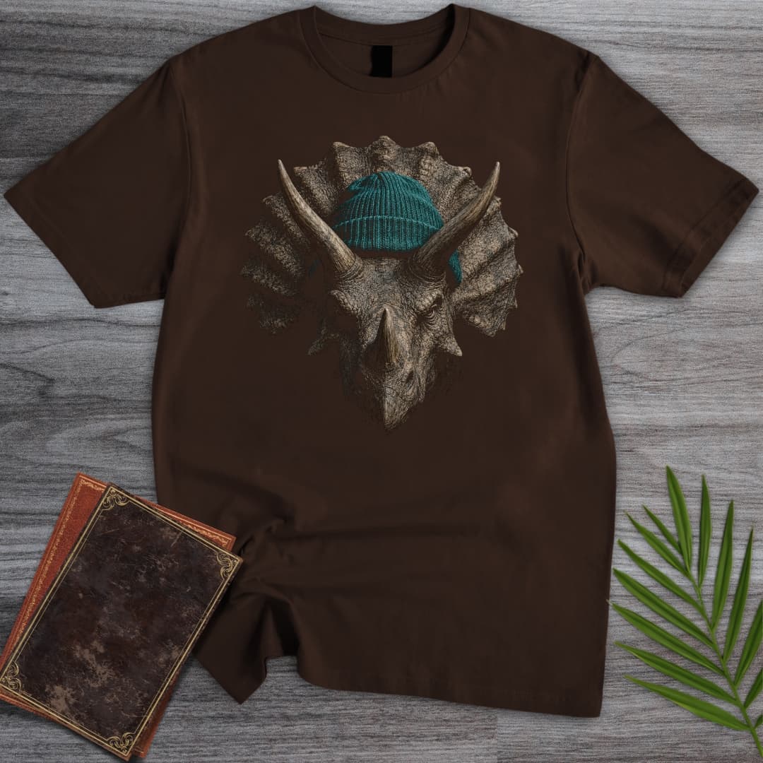 T-Shirt Dark Chocolate / S Street Beanie Triceratops T-Shirt