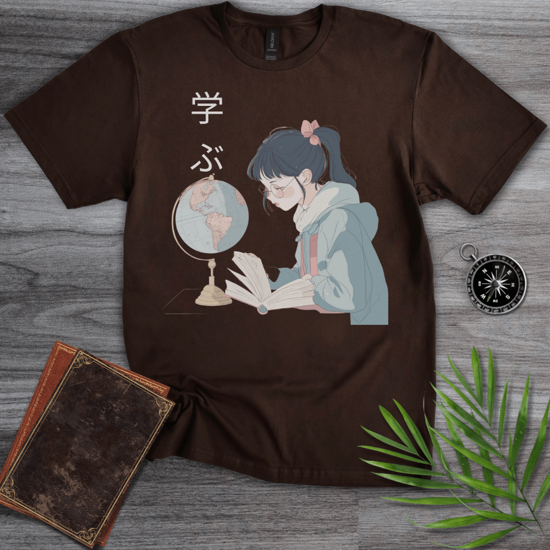 T-Shirt Dark Chocolate / S Study Girl Graphic T-Shirt