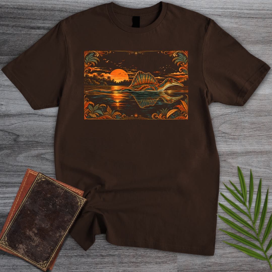 T-Shirt Dark Chocolate / S Sunset Spinosaurus T-Shirt