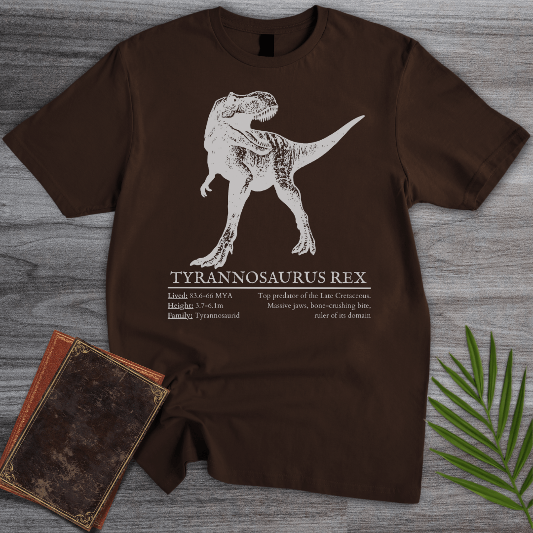 T-Shirt Dark Chocolate / S T-Rex Tyrant Lizard King T-Shirt