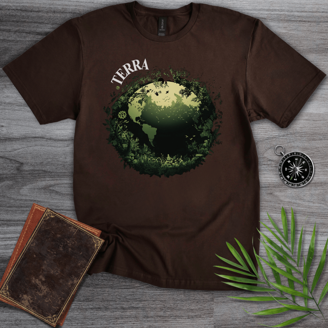 T-Shirt Dark Chocolate / S Terra, Green Earth Graphic T-Shirt