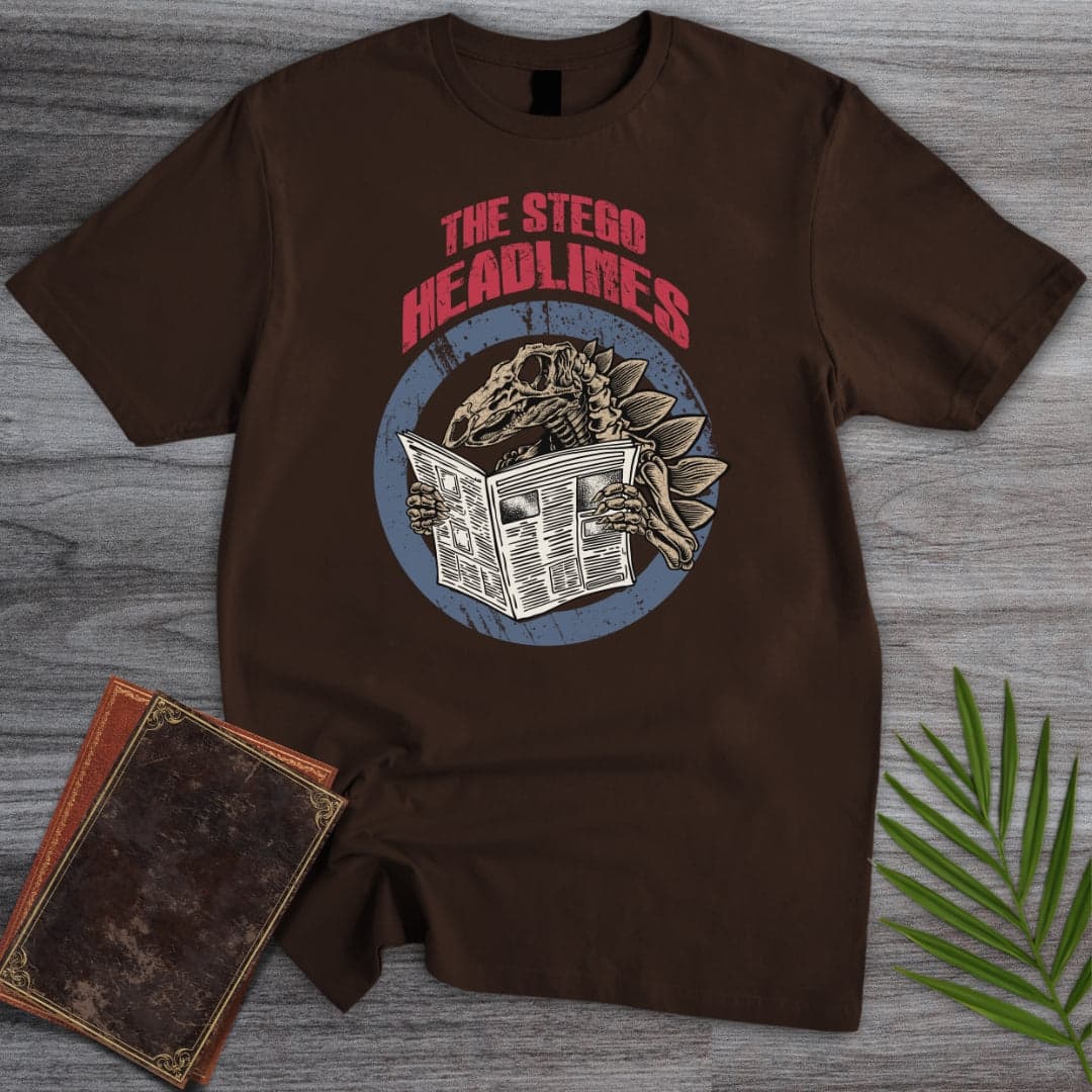 T-Shirt Dark Chocolate / S The Stego Headlines T-Shirt (Akbar Sansa)
