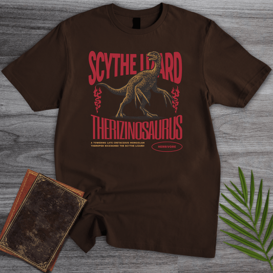T-Shirt Dark Chocolate / S Therizinosaurus Scythe Lizard Vintage T-Shirt