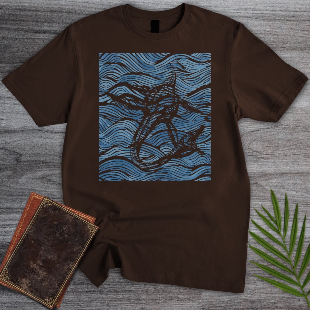 T-Shirt Dark Chocolate / S Tides of the Ancient Plesiosaurus T-Shirt (Alex 埃里克斯)