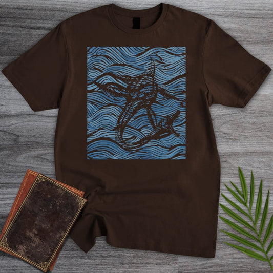 T-Shirt Dark Chocolate / S Tides of the Ancient Plesiosaurus T-Shirt (Alex 埃里克斯)